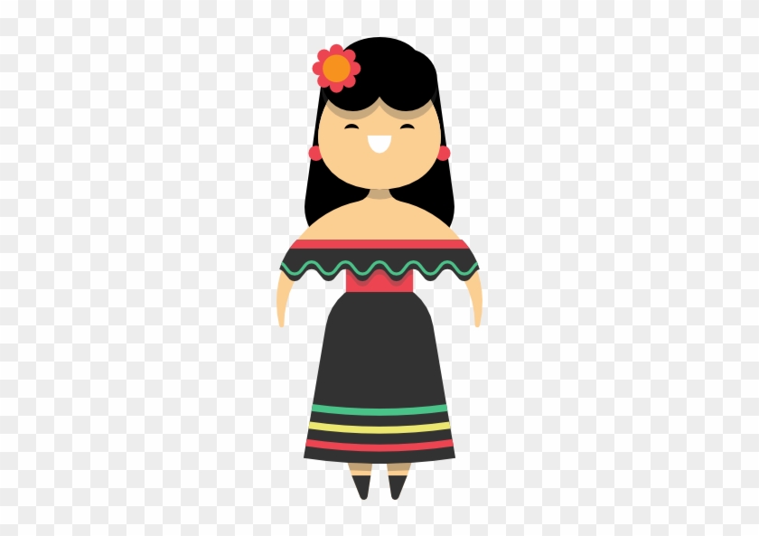 Mexican Cartoon People - Mujer Mexicana Icono #1205619
