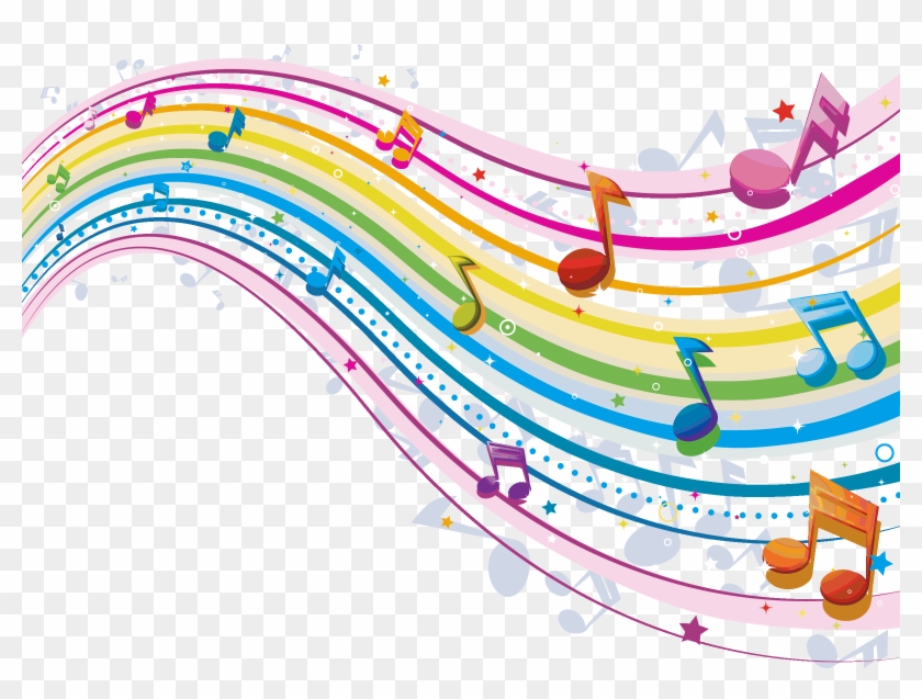 Musical Clipart Musique - Musical Notes In Colour #1205628