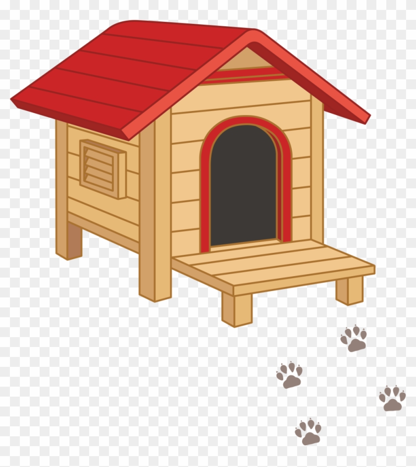 Dog Houses Clip Art - Dog Vector Free #1205637