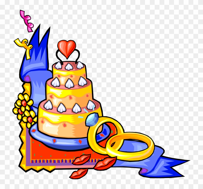 Vector Illustration Of Wedding Cake Traditional Cake - Vector Illustration Of Wedding Cake Traditional Cake #1205744