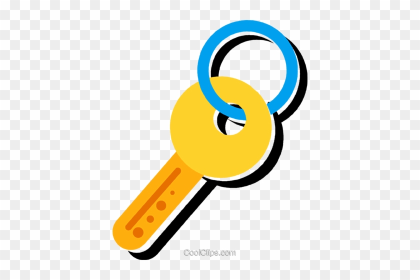 House Key Royalty Free Vector Clip Art Illustration - House Key Royalty Free Vector Clip Art Illustration #1205775