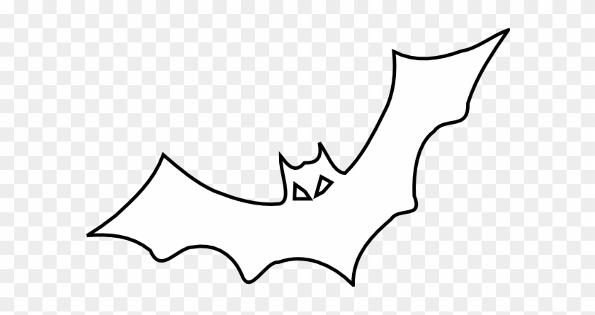 Simple Outline Drawing Of A Bat Clipart - Bat Outline #1205777