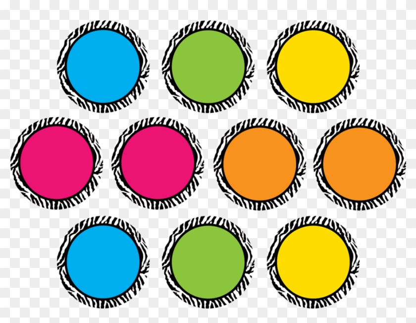 Tcr5390 Zebra Colorful Circles Accents Image - Colorful Circles #1205807