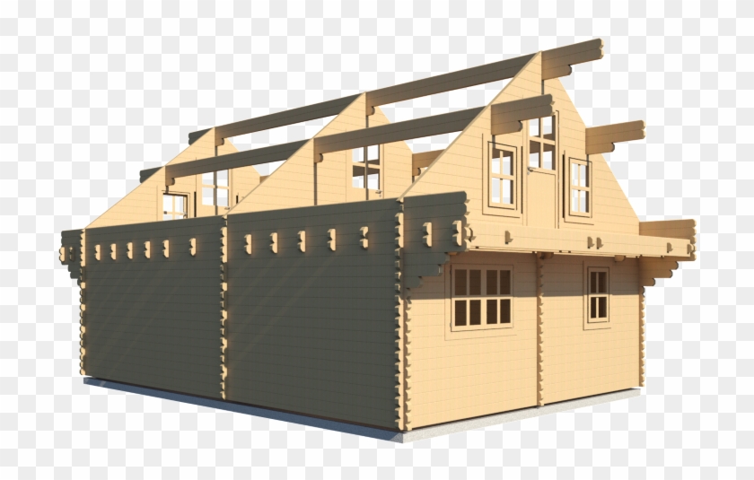 Framing Timber Walls In Revit® Model - Cnc Log Cabin #1205958