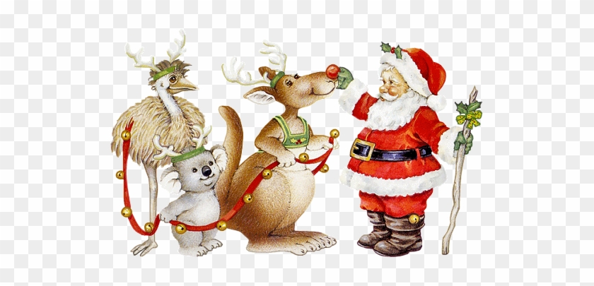 Santa Claus And Animals - Cartoon #1206035