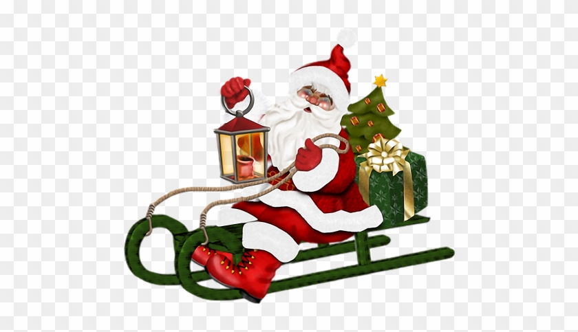 Santa Claus Comes With Sledges - New Year 2018 Sms Png #1206058