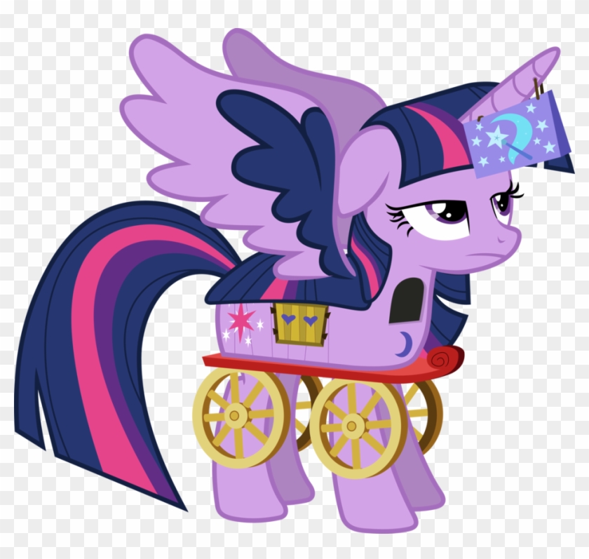 Trixie's Wagon Twilight By Annieroshino - Mlp Twilight And Trixie Fusion #1206133