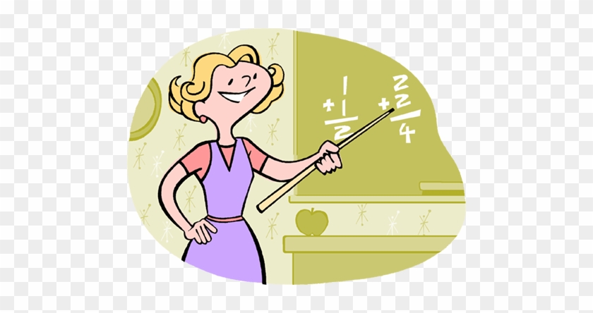 Teacher In Math Class Royalty Free Vector Clip Art - Math Class Clipart #1206153