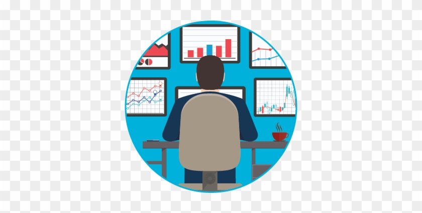 Market Research - Trading Room Clip Art #1206174