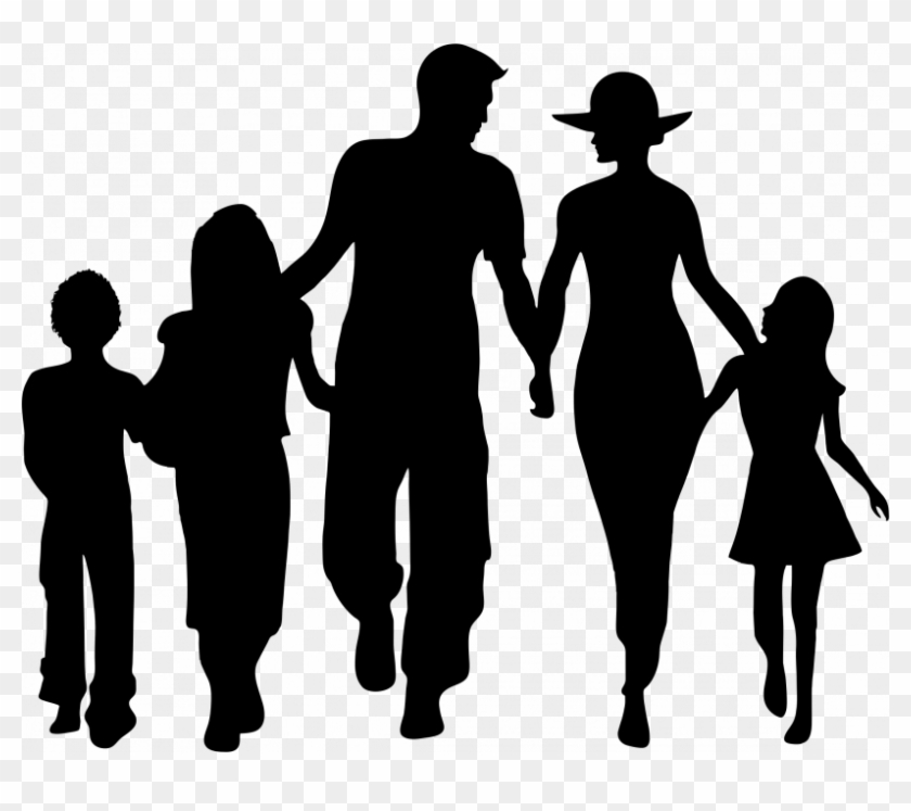 Family Silhouette Clipart #1206194