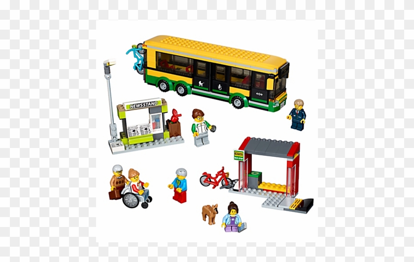 Catch A Ride Downtown On The Lego® City Bus, Featuring - Lego: City: Bus Station (60154) #1206201