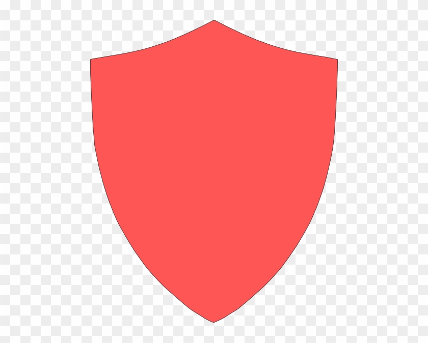 Red Shield 2 Clip Art At Clker - Blank Shield Logo Red #1206315