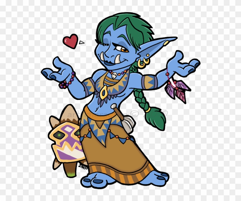 Caxixi, Troll Shaman By Tehmutt - Wow Chibi Troll Fanart #1206458