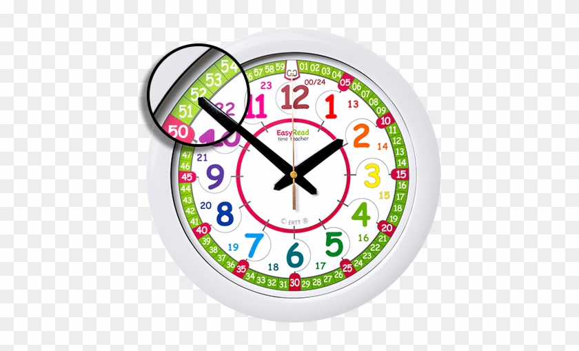 Time Teaching Wall Clock - Easyread Time Teacher Classroom Wall Clock - 24 Hour #1206519