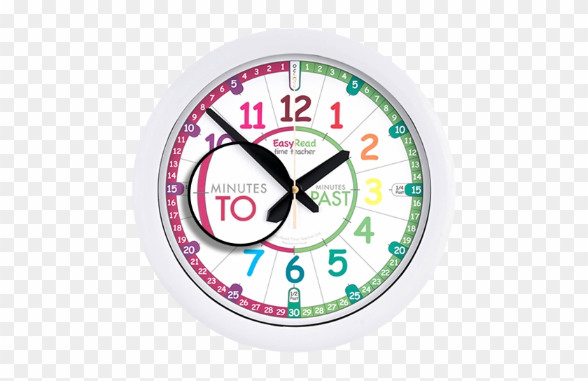 Rainbow Past & To Wall Clock - Easyread Time Teacher Children's Wall Clock With Simple #1206566