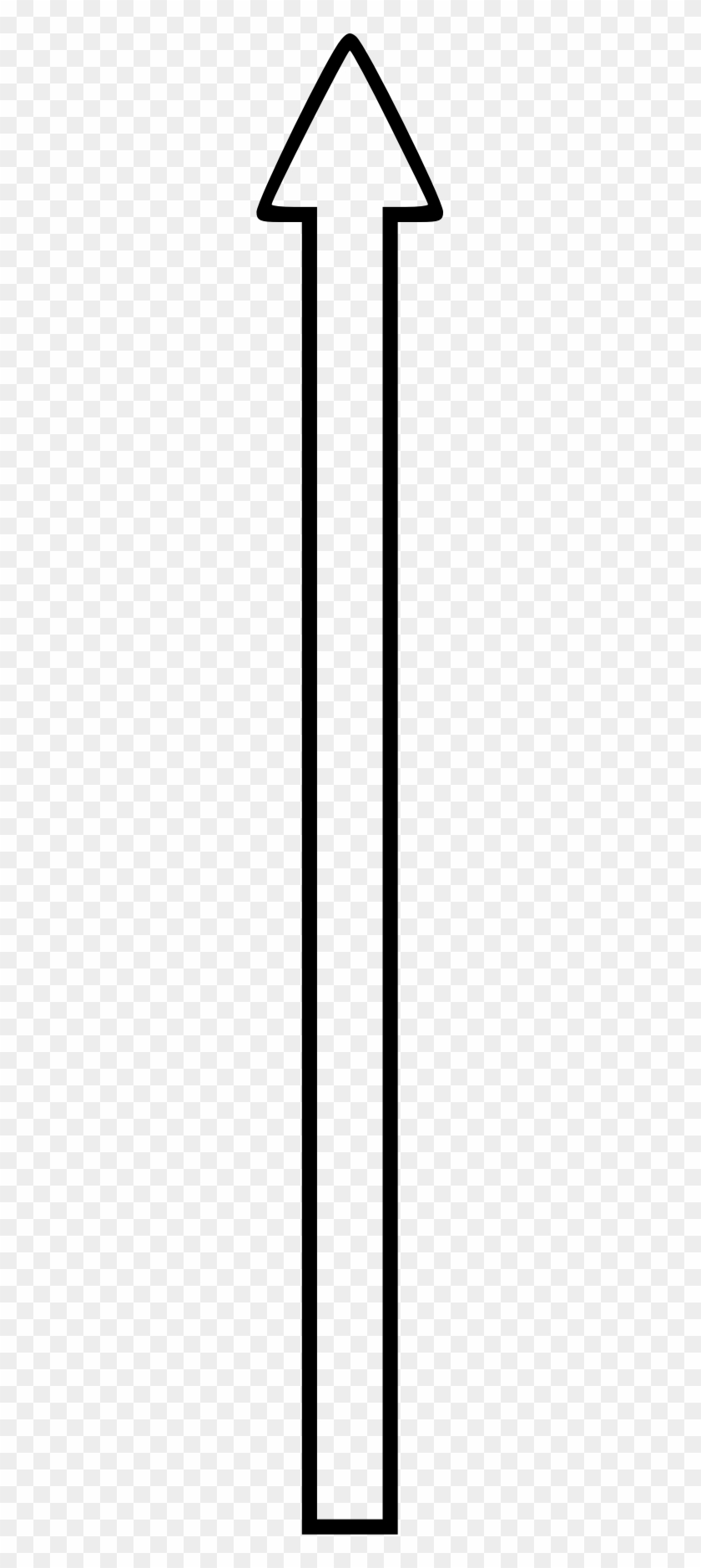 Long Up Arrow White/black Border - Long Arrow Up Png #1206669