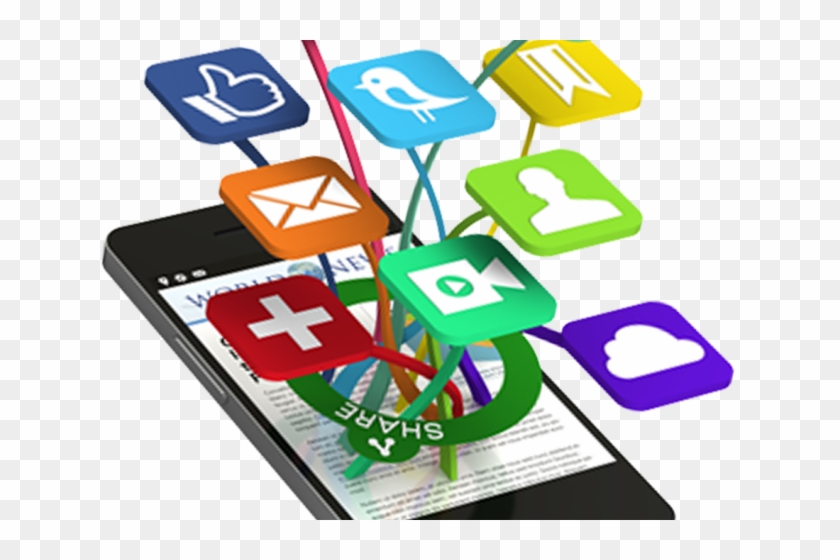 Phone Clipart Social Media - Social Media Smartphone Png #1206675