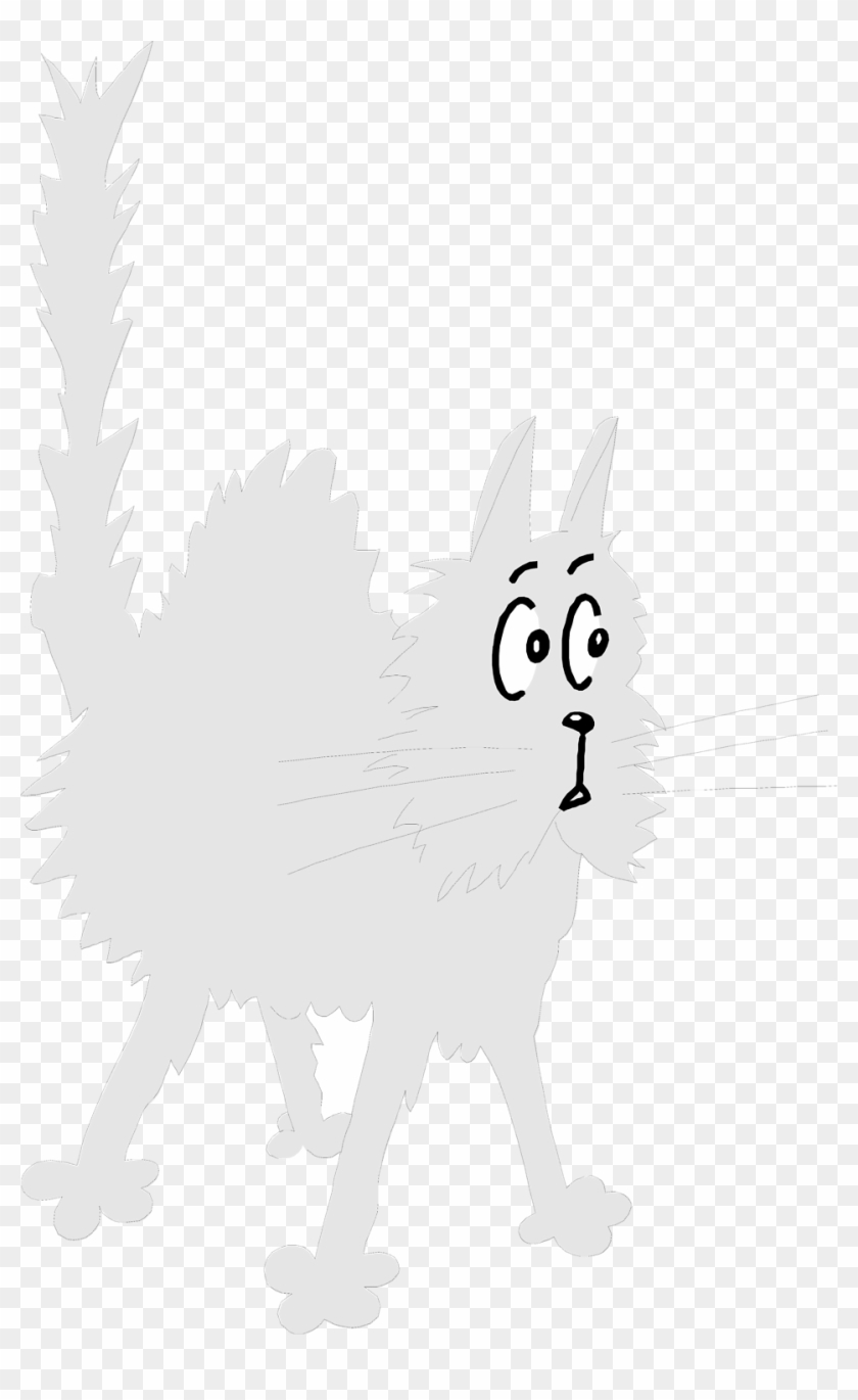 Illustration Of A Cartoon Scared Cat - Cartoon Scared Cat Transparent #1206684