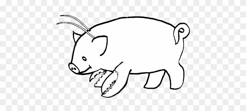 Inspirational Cartoon Pig Outline Jpeg Cartoon Pig - Lobster Pig #1206838