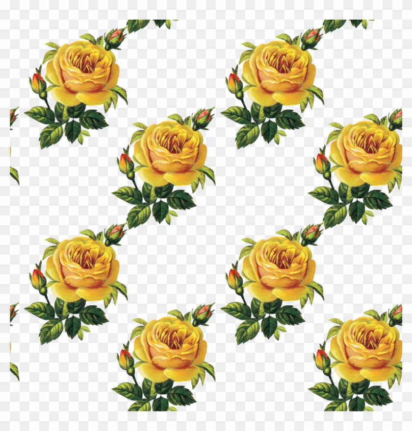Flower Bouquet Garden Roses Floral Design Cut Flowers - Vintage Yellow Floral Png #1206995