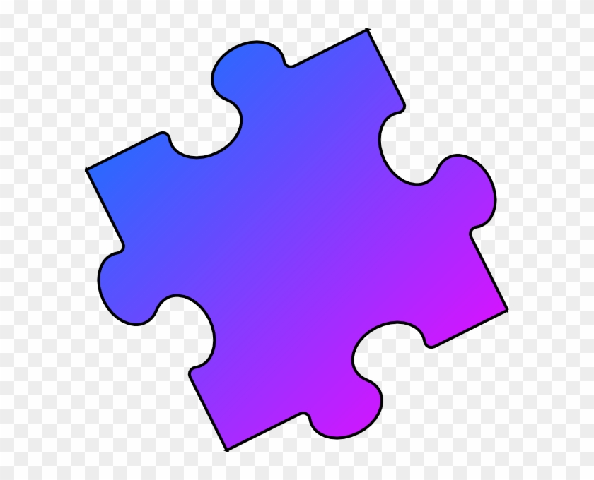Puzzle Clipart Pice - Purple Puzzle Piece #1207040