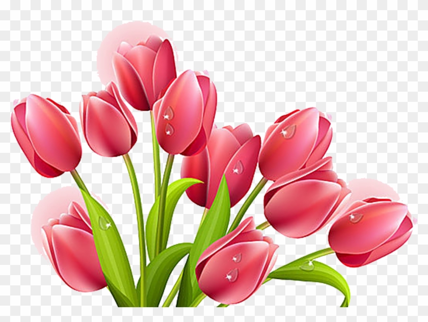 Tulip Flower Bouquet Clip Art - Tulips Flowers Clip Art #1207120