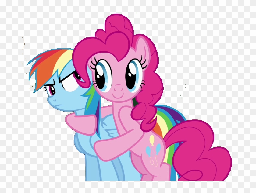 Hoof Around Neck, Hug, Lesbian, Pinkiedash, Pinkie - Pinkie Pie Hug Rainbow Dash #1207347