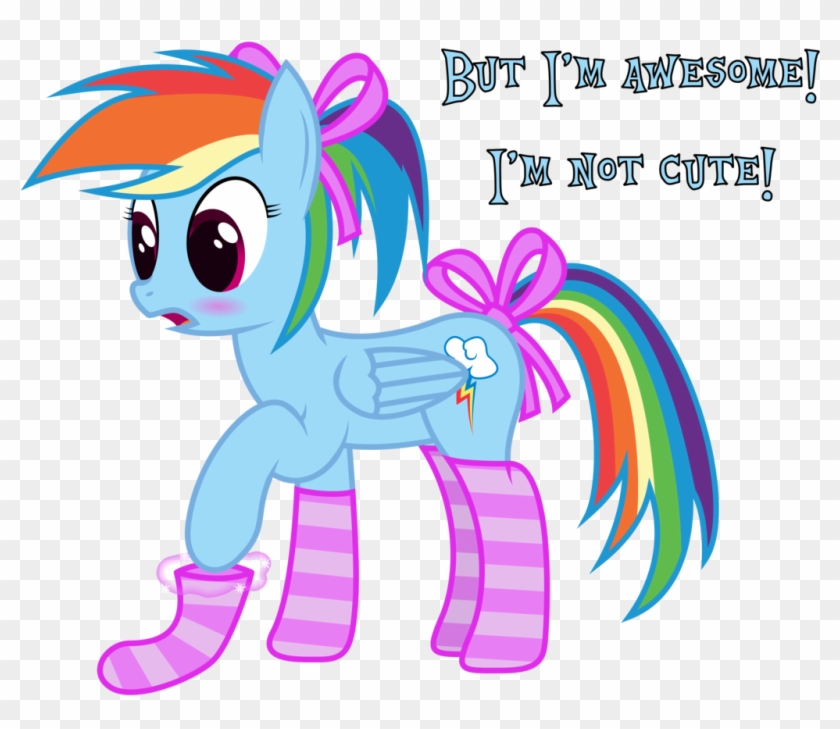 Cute Rainbow Dash Chibi By Marryleep Dac I M Not Cute - Rainbow Dash With Socks #1207384