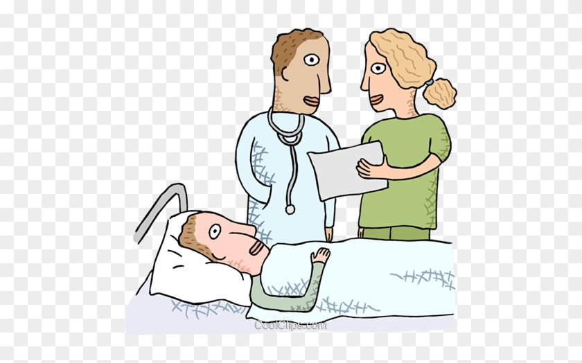 Doctor And Nurse Discussing A Patient's F Royalty Free - Doctor And Nurse Cartoon #1207526