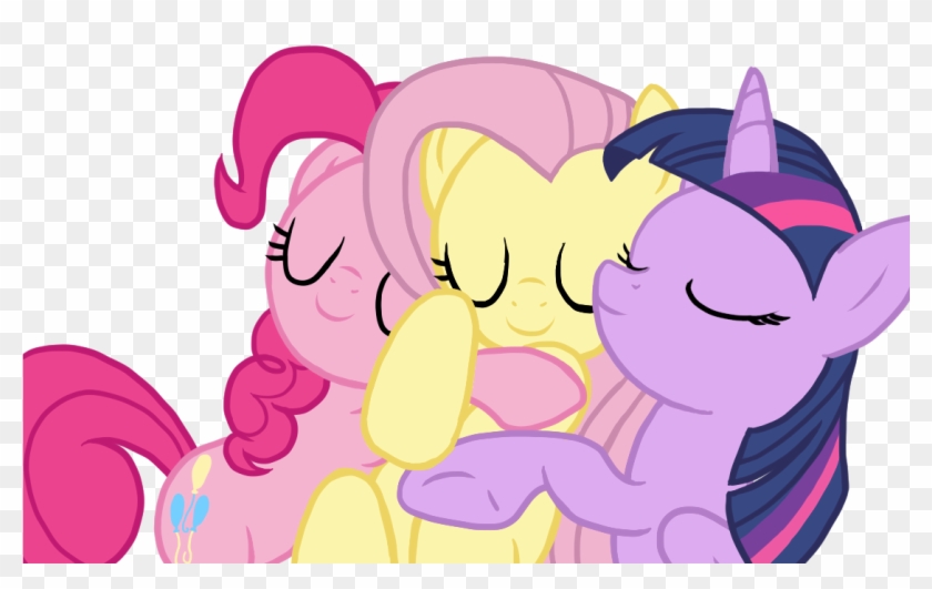 Cyberzerop, Female, Fluttershy, Mare, Pinkie Pie, Pony, - Hug Intensifies #1207611