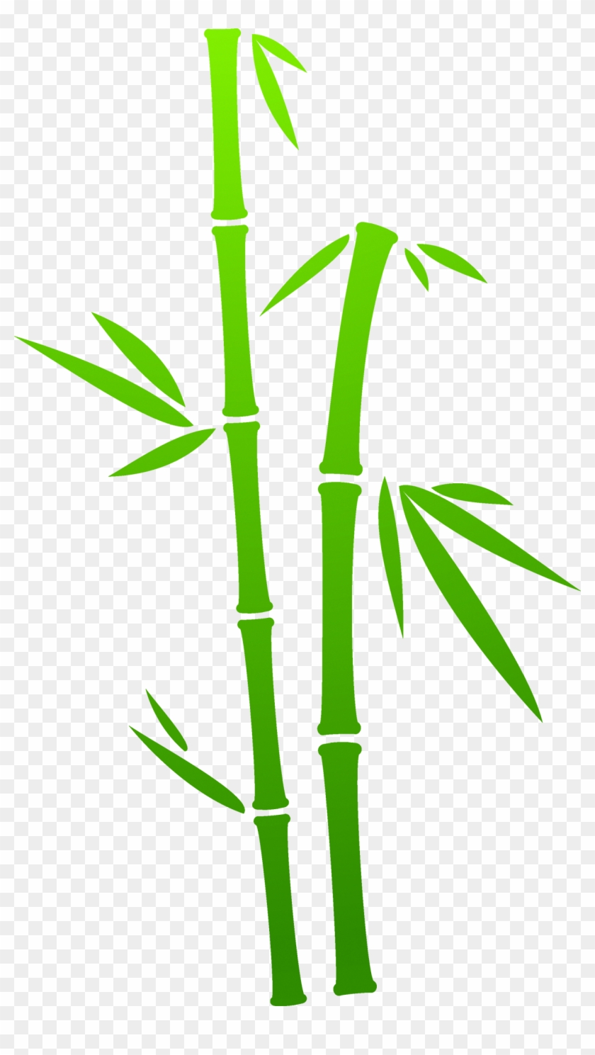 Bamboo Painting Green - Oriental Design Tile Coaster #1207637