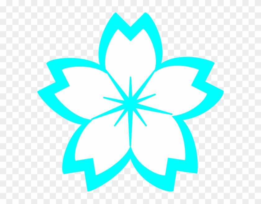 This Free Clip Arts Design Of Blue Sakura - Cherry Blossom #1207644
