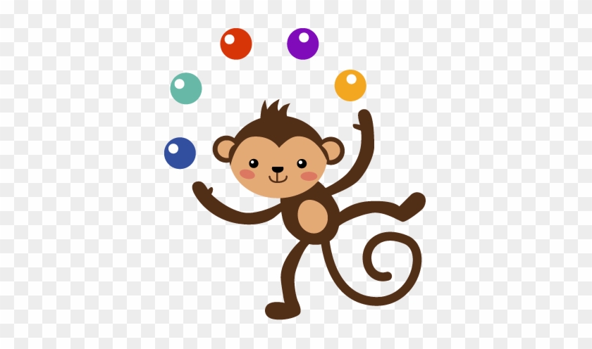 Juggling Monkey Kids Sticker - Wandtattoo Affe Kinder #1207650
