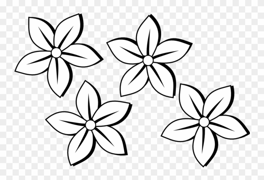Mayflower Flower Clipart - Flower Clipart Black And White #1207811