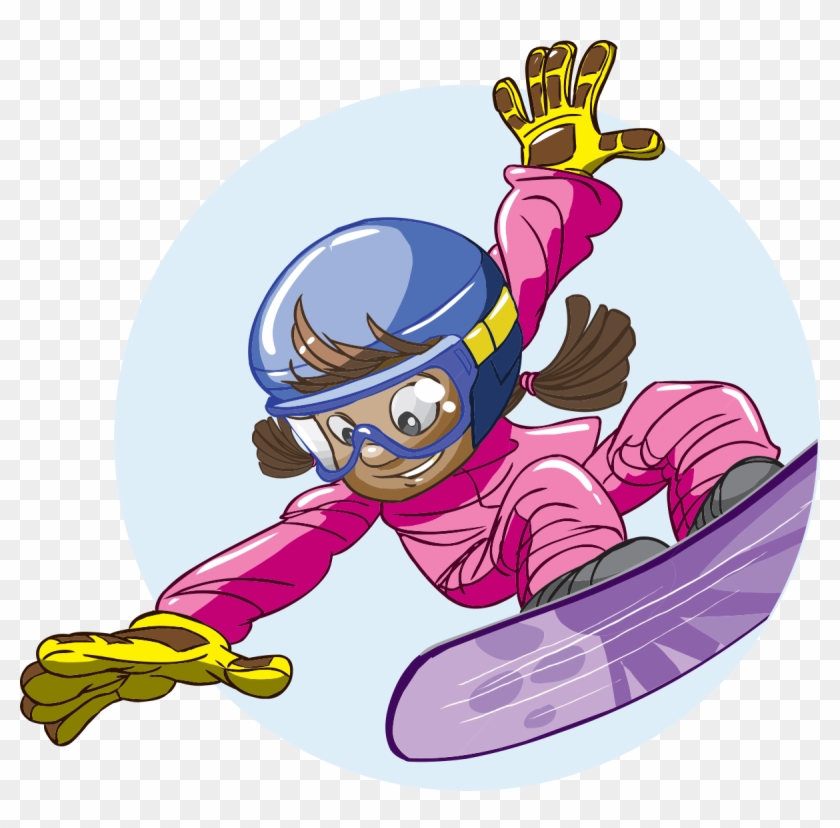 Ski Or Ride For Free - Skiing Children Png Cartoon #1207813