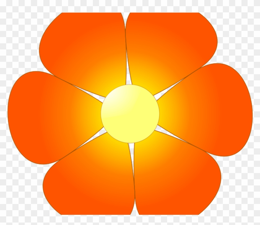 Orange Hawaiian Flower Clipart Clip Art Library - Orange Flowers Clip Art #1207860