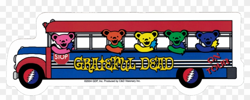 Grateful Dead Dancing Bears On The Bus - Grateful Dead - Bears On Tour Bus - Sticker #1208117