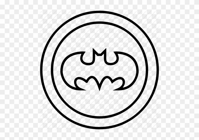 Bat, Batman, Emblem, Sign, Superhero Icon Icon Search - Superhero Sign Drawing #1208589