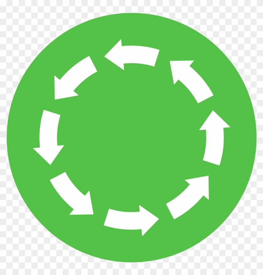Circle Arrows Green Icon - Angel Tube Station #1208637