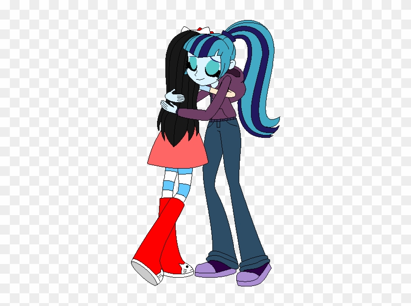 Human Melina Hugs Sonata Dusk In Reunion By Magic Kristina - Comics #1208640