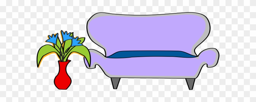 Sofa With Plant Clip Art At Clkercom Vector Online - Couch Clipart #1208905