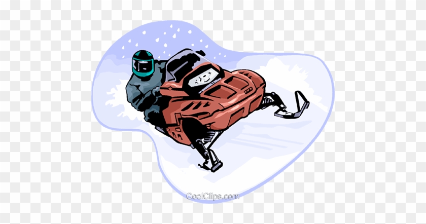 Snowmobiling Royalty Free Vector Clip Art Illustration - Снегоход Клипарт #1209156