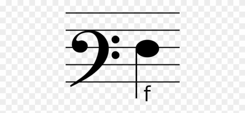 Percussion Clef With Note Pictures Png Images - F Bass Clef #1209240
