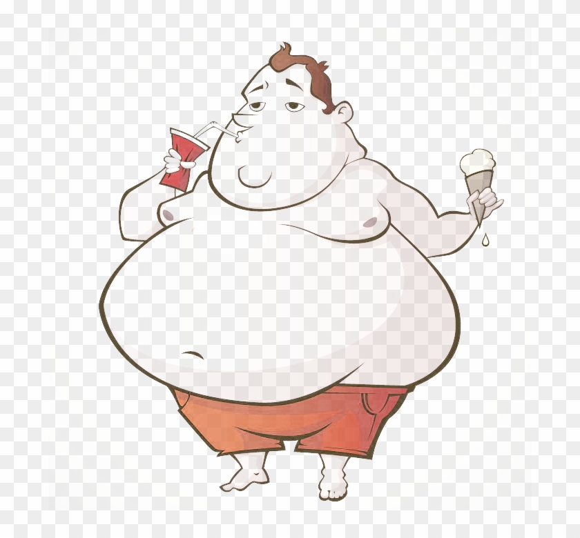 Fat Obesity Food - Fat Man Vector - Free Transparent PNG Clipart Images  Download