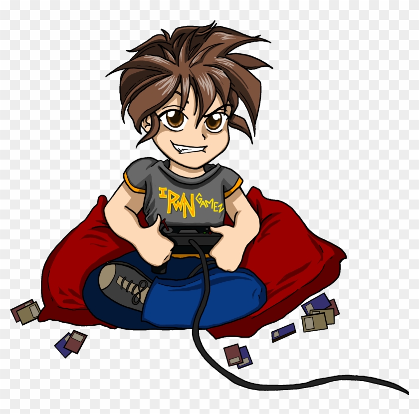 Anime Boy Clipart Gamer - Chibi Gamer Boy #1209532