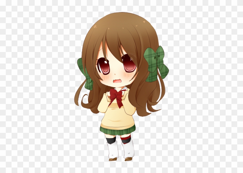 Free Chibi Girl With Brown Hair - Chibi Girl With Wavy Hair #1209621