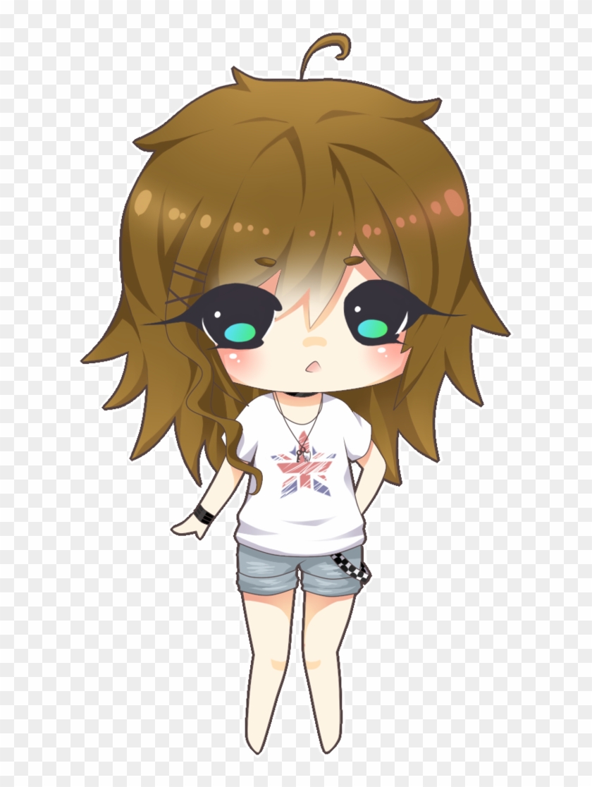 Cute Chibi Girl Brown Hair - Chibi Girl With Brown Hair #1209623