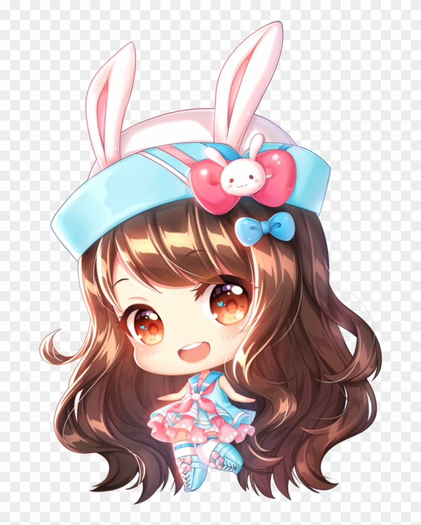 Normal Chibi Commission For I'm Sorry, It Took A Little - Chibi Anime Long Hair #1209685