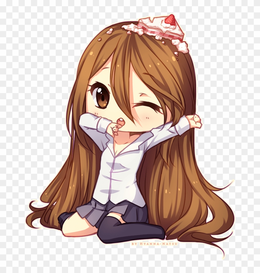 Cute Brown Hair Chibi Girl Free Transparent Png Clipart Images - brown hair girl cute brown hair girl free roblox hair