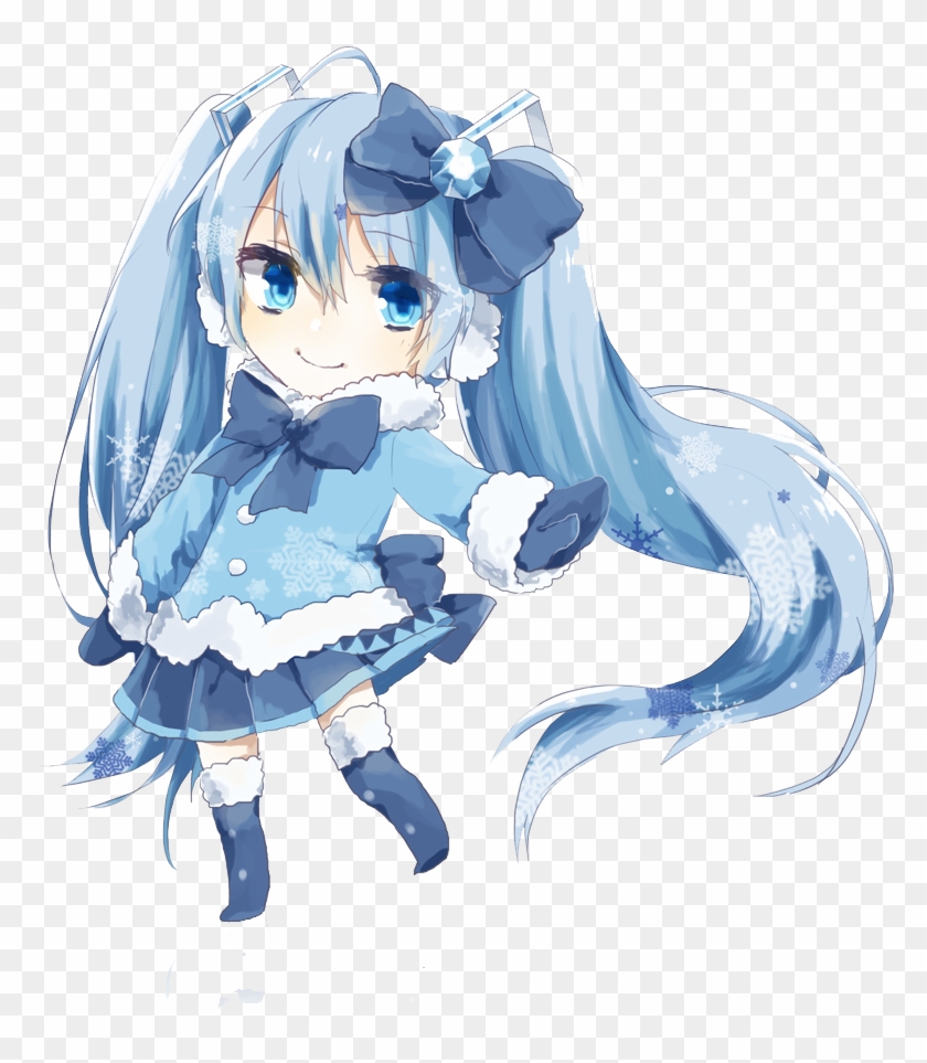 Chibi Snow Miku Render By Orihimeyuuka - Snow Miku Chibi Png #1209745